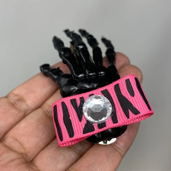 Hair clips skeleton hand hair accessories Halloween Day of Dead Dia de Muertos - Picture 13 of 16